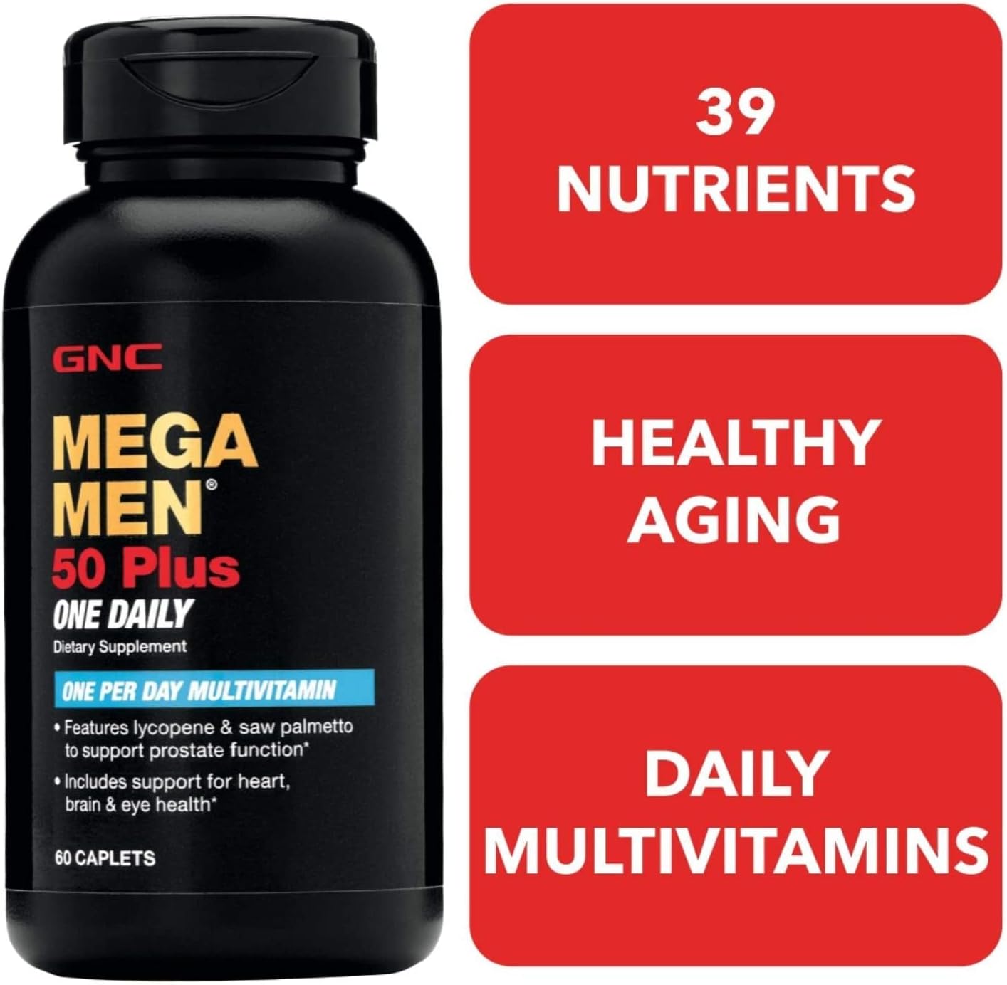 GNC Mega Men 50 Plus One Daily Capsules - 60 Count