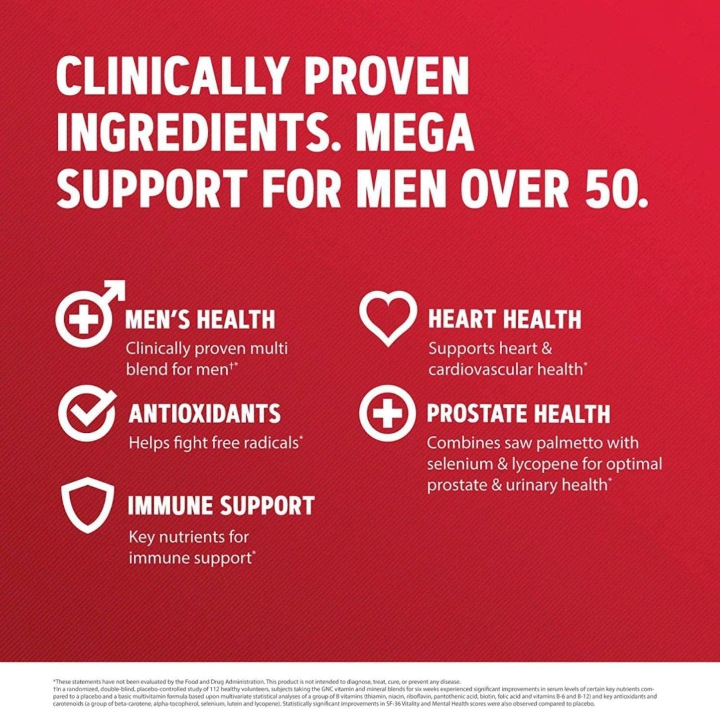 GNC Mega Men 50 Plus One Daily Capsules - 60 Count