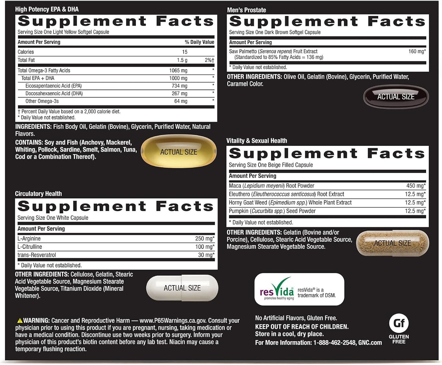 GNC Mega Men Performance & Vitality Vitapak 30 Count for Enhanced Health and Wellness