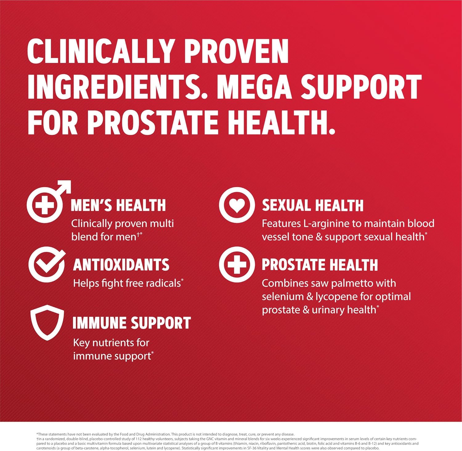 GNC Mega Men Prostate and Virility Caplets for Sexual and Prostate Health - 90 Count