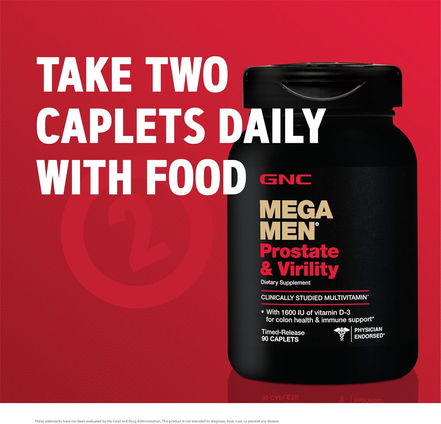 GNC Mega Men Prostate and Virility Caplets for Sexual and Prostate Health - 90 Count