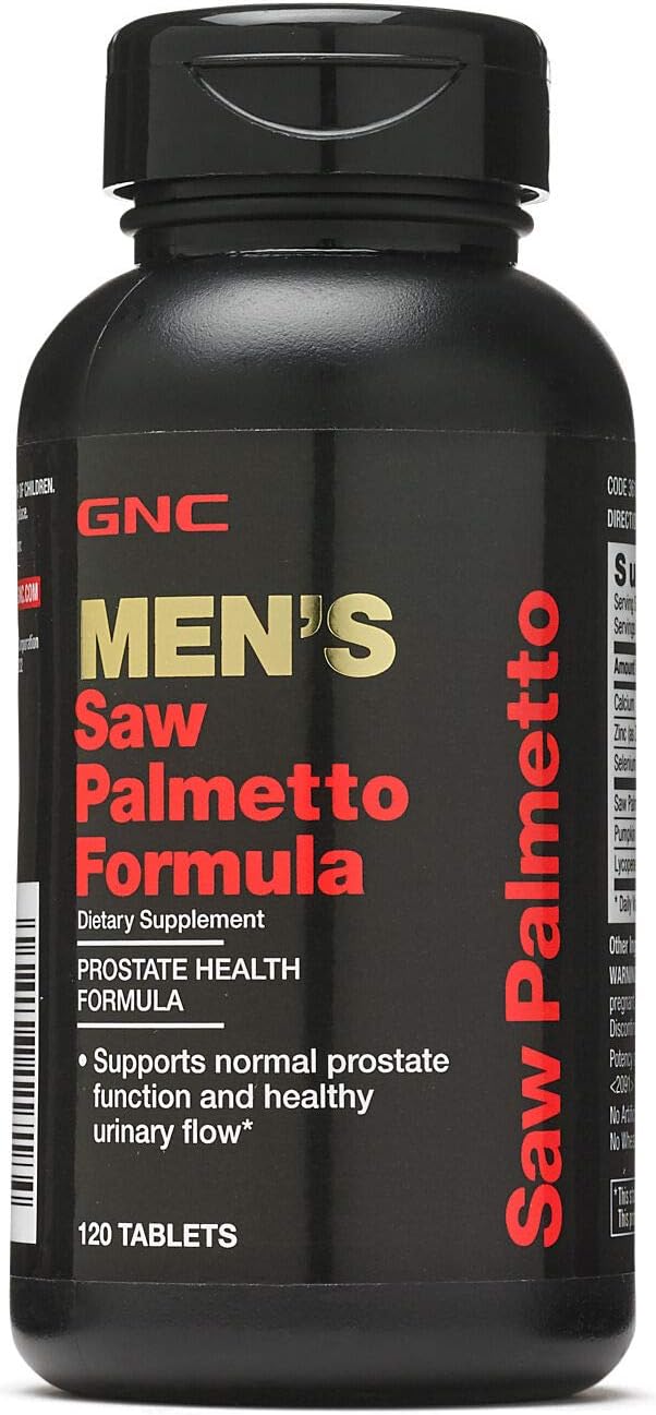 GNC Men's Saw Palmetto Formula: 120 Tablets for Healthy Prostate Function