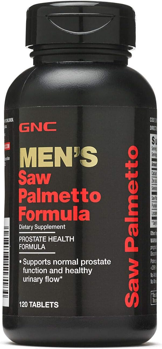 GNC Men's Saw Palmetto Formula: 120 Tablets for Healthy Prostate Function