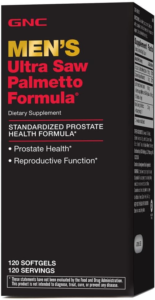 GNC Men's Ultra Saw Palmetto Formula Softgels - 120 Count for Prostate Health