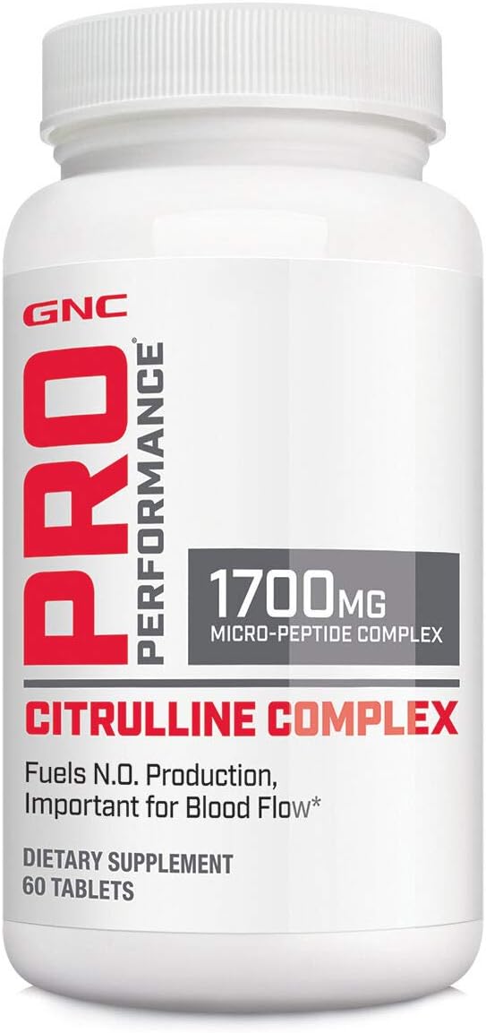 GNC Pro Performance Citrulline Complex 1700mg Tablets - Enhances Nitric Oxide Production for Healthy Blood Flow