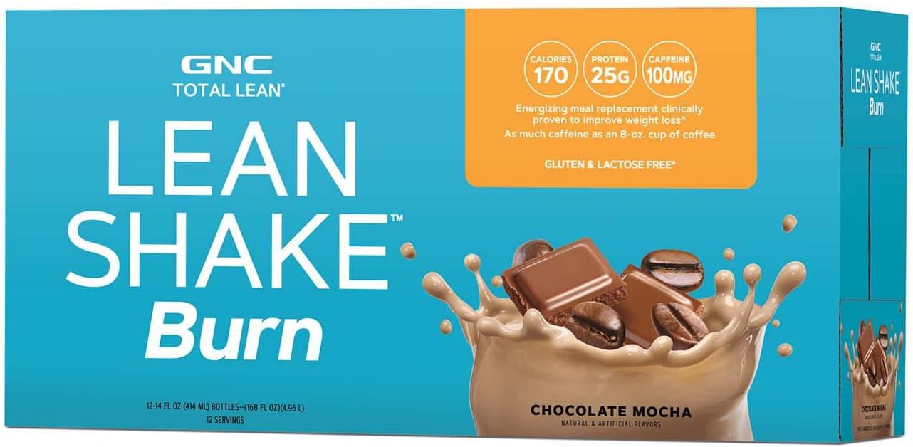 GNC Total Lean Shake Burn in Chocolate Mocha - Weight Loss Protein Powder