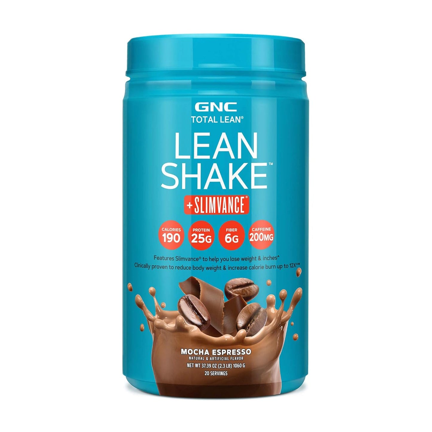 GNC Total Lean Shake with Slimvance: Mocha Espresso Weight Loss Protein Powder - 20 Servings
