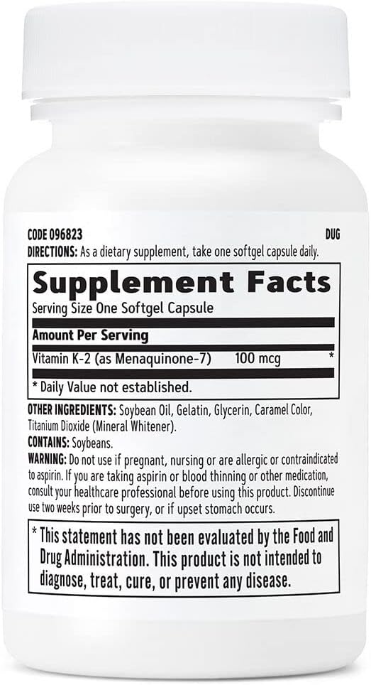 GNC Vitamin K-2 100mcg Softgels - 60 Count for Bone Health