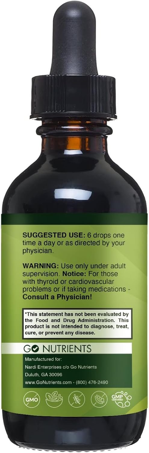 Go Nutrients Selenium 200 mcg Supplement | Go Nutrients Nascent Iodine Supplement | High Potency Liquid Drops - Non-GMO, Gluten-Free