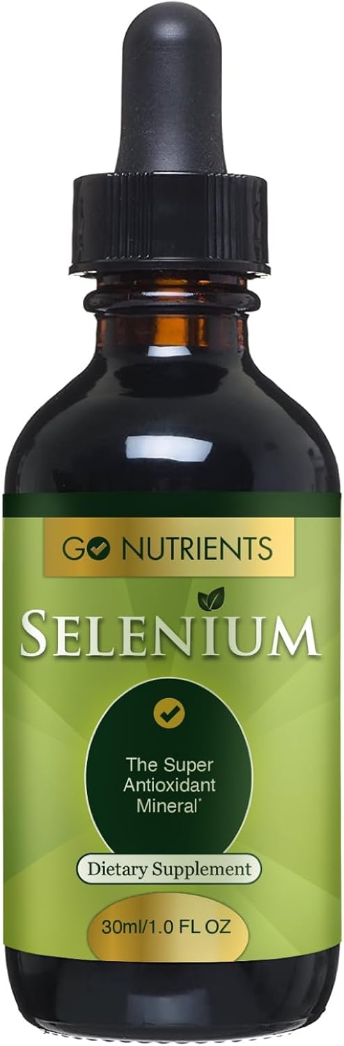 Go Nutrients Selenium 200 mcg Supplement | Go Nutrients Nascent Iodine Supplement | High Potency Liquid Drops - Non-GMO, Gluten-Free