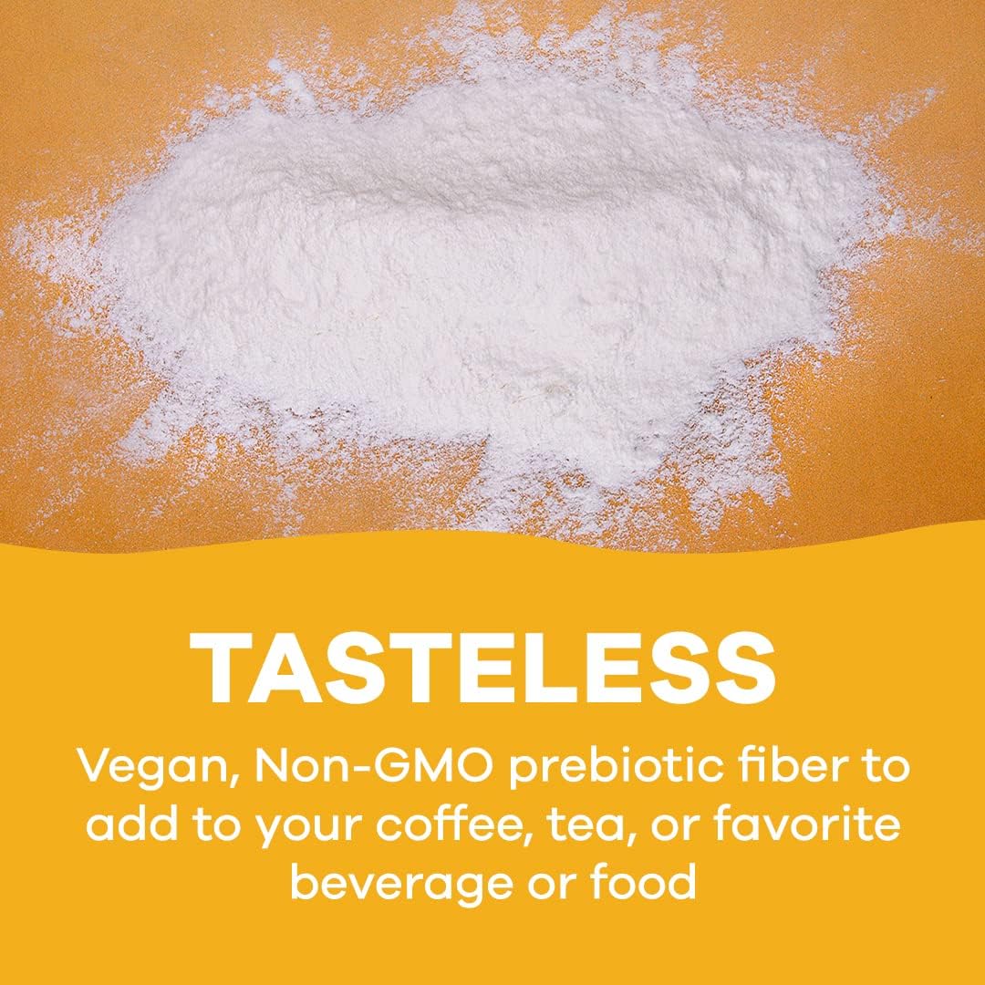 GOBIOTIX Prebiotic Fiber Powder - Supports Gut Health, Digestive Regularity - Gluten & Sugar Free, Keto, Vegan - 20 Servings