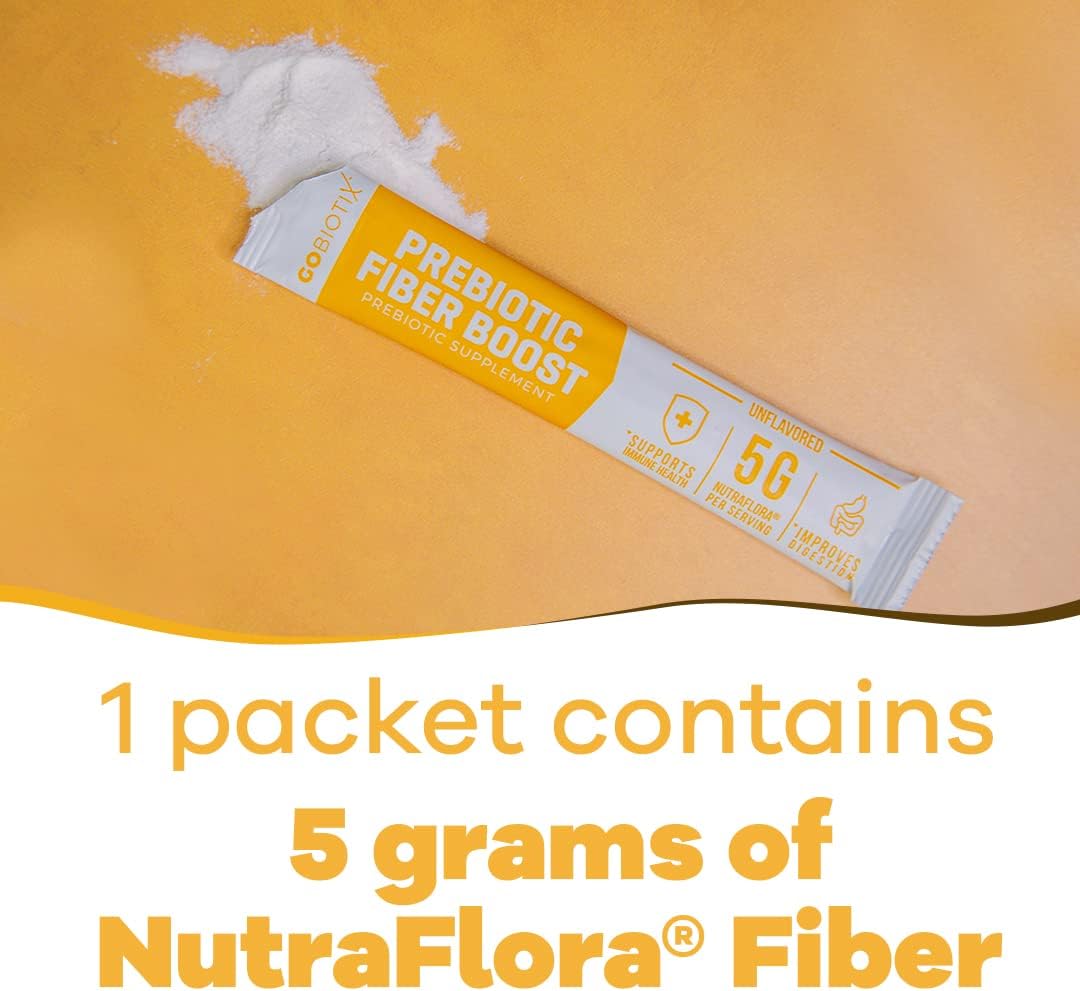 GOBIOTIX Prebiotic Fiber Powder - Supports Gut Health, Digestive Regularity - Gluten & Sugar Free, Keto, Vegan - 20 Servings