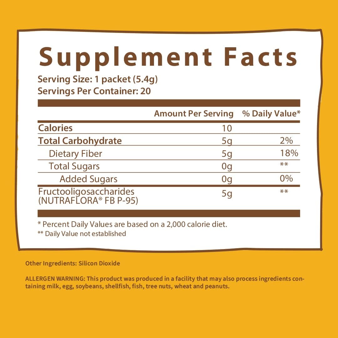 GOBIOTIX Prebiotic Fiber Powder - Supports Gut Health, Digestive Regularity - Gluten & Sugar Free, Keto, Vegan - 20 Servings