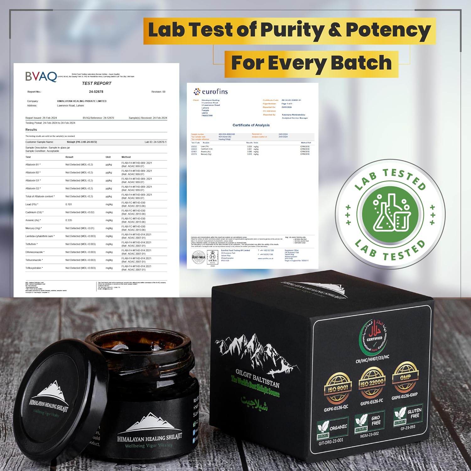 Gold Grade Pure Himalayan Shilajit Resin 50gm for Men & Women | High Potency with Fulvic Acid +85 Trace Minerals | 100% Authentic Optimal Health Supplement