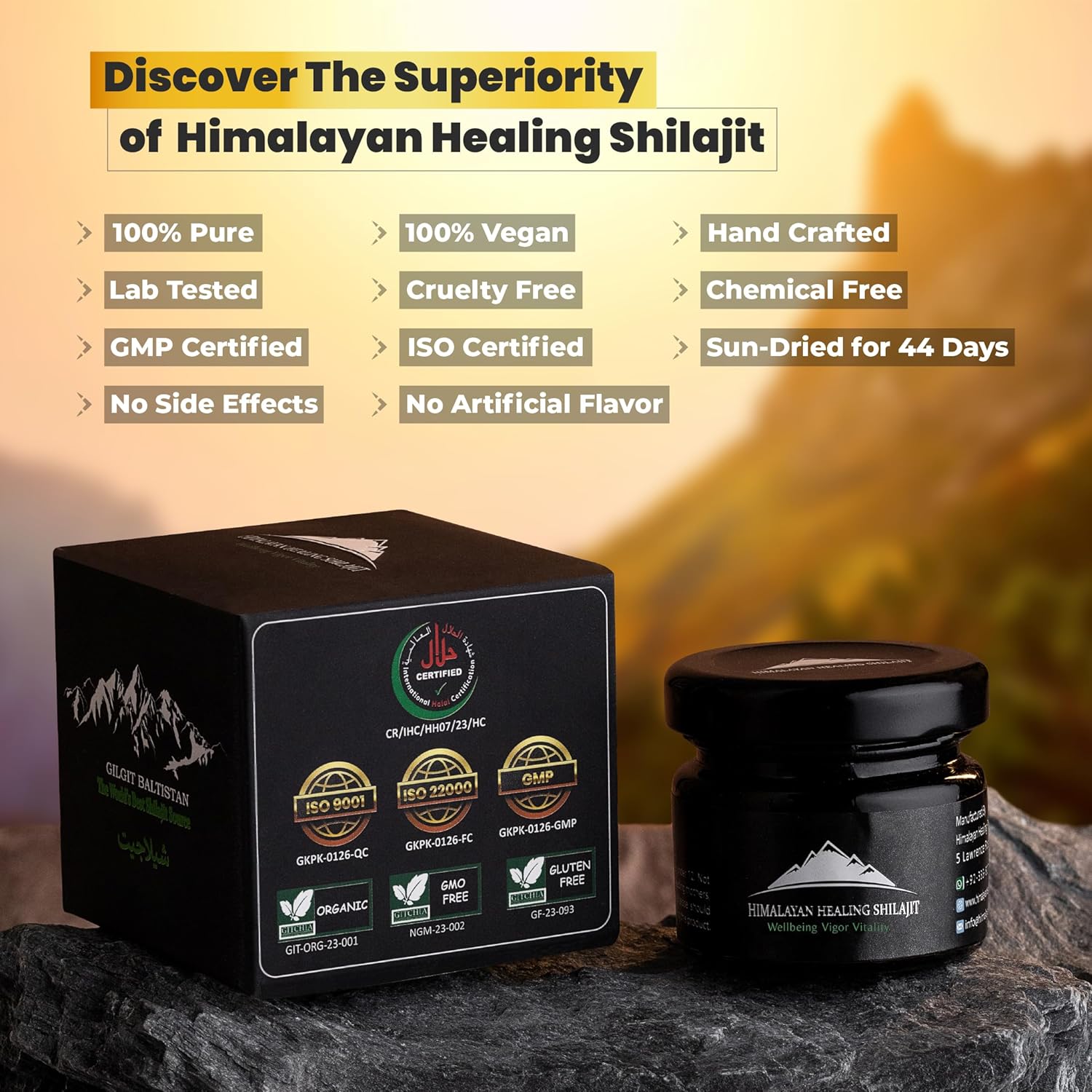 Gold Grade Pure Himalayan Shilajit Resin 50gm for Men & Women | High Potency with Fulvic Acid +85 Trace Minerals | 100% Authentic Optimal Health Supplement