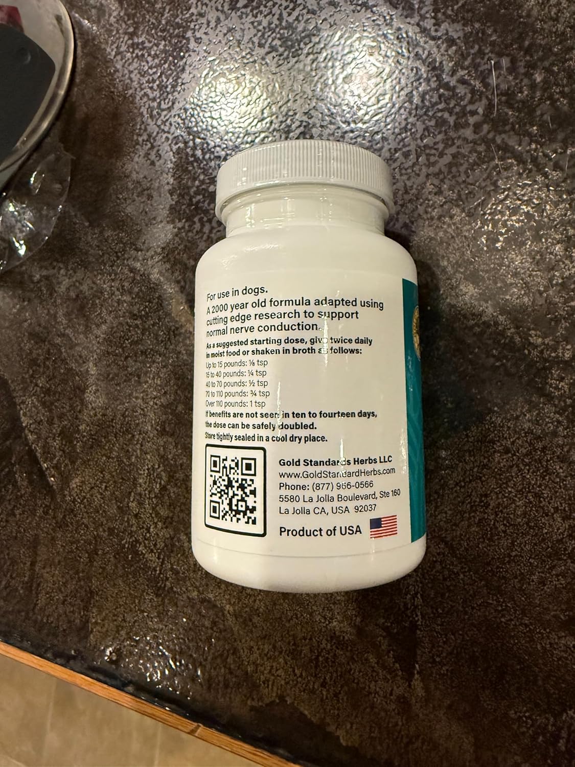 Gold Standard Herbs DM Formula: Natural Relief for Dogs with Degenerative Myelopathy, 85g Herbal Extract Powder