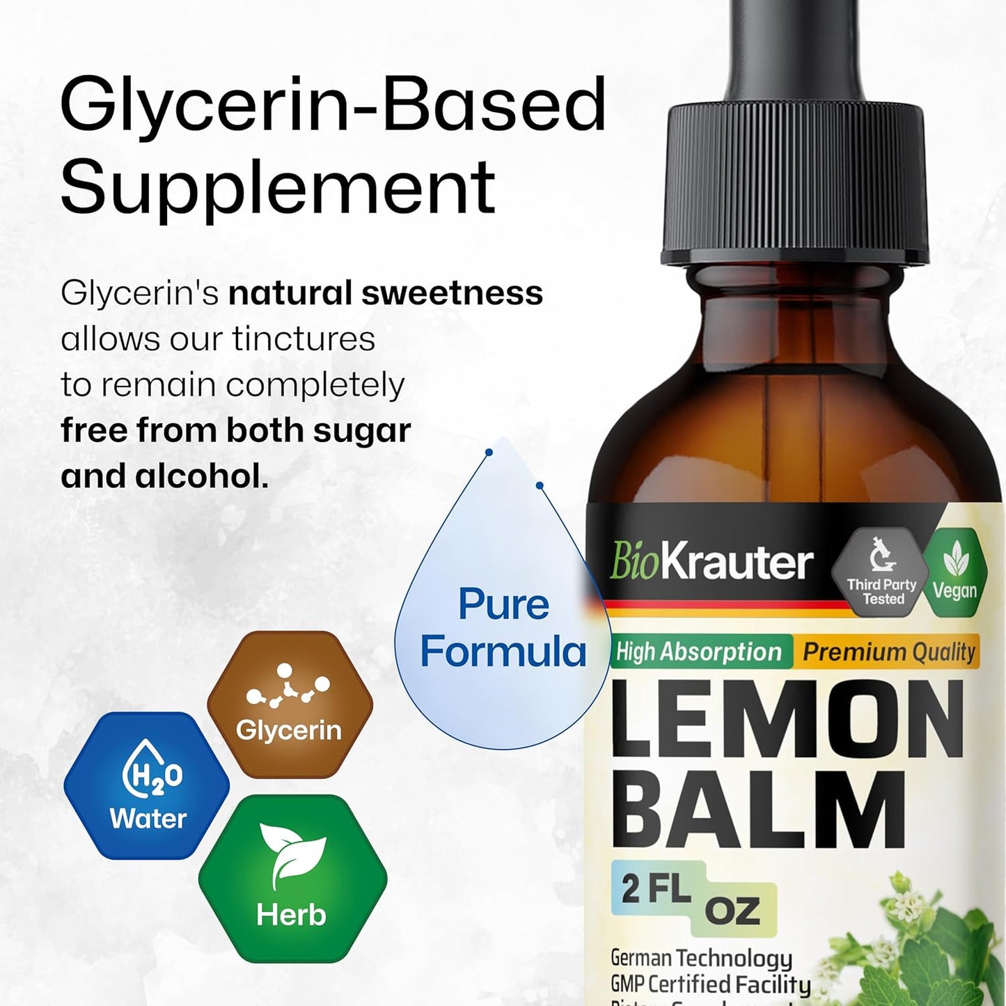 Goldenseal and Lemon Balm Tinctures Bundle - 2 Fl. Oz. Each