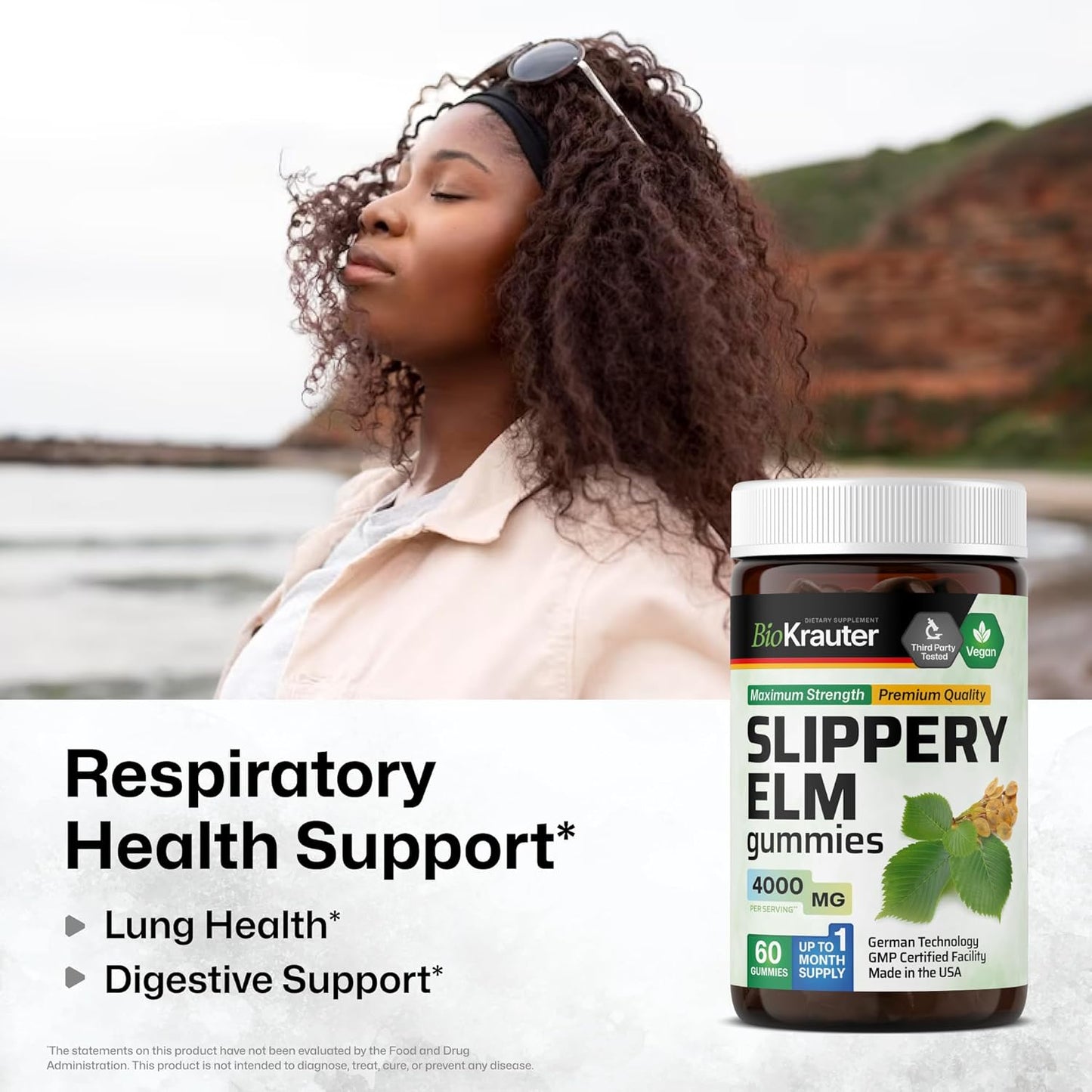 Goldenseal Capsules and Slippery Elm Gummies Combo Pack - 160 Total Count