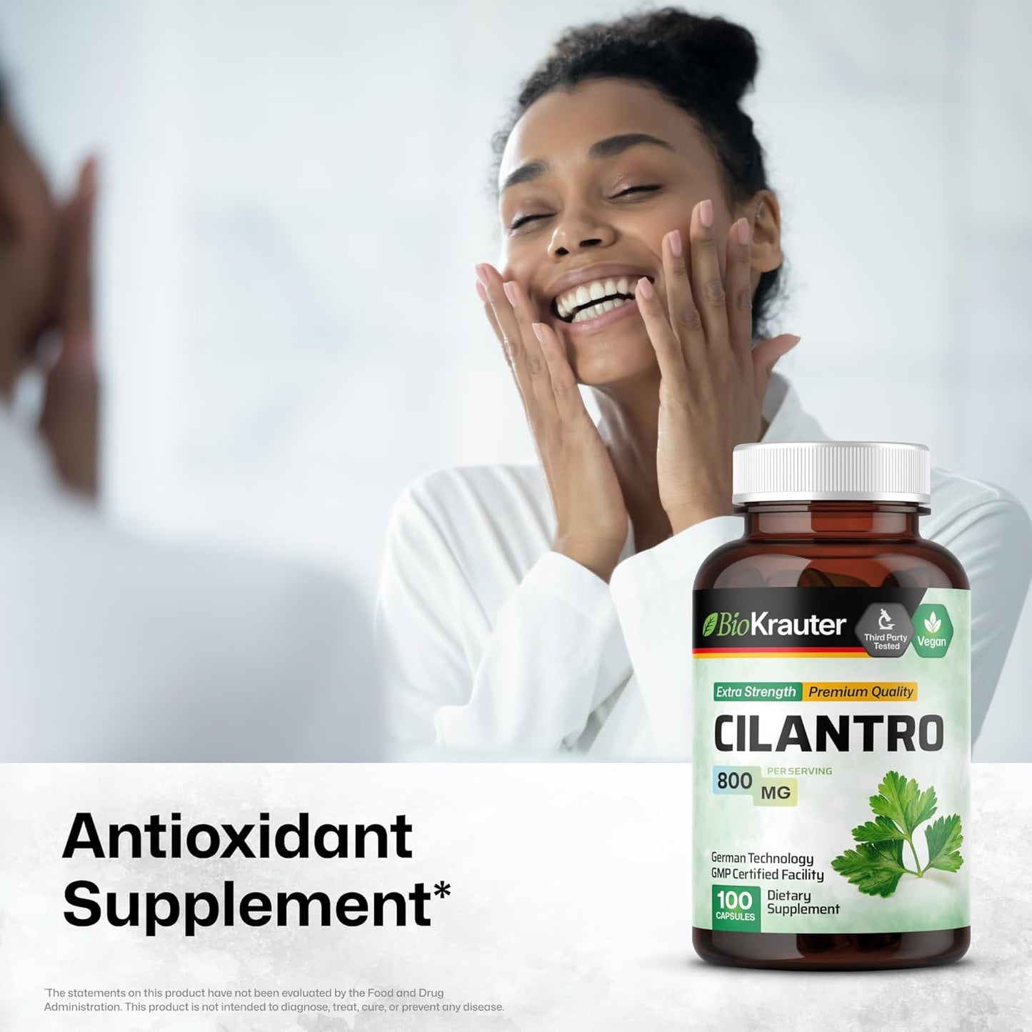 Goldenseal Tincture and Cilantro Capsules Combo - 4 Fl. Oz. Tincture + 100 Capsules