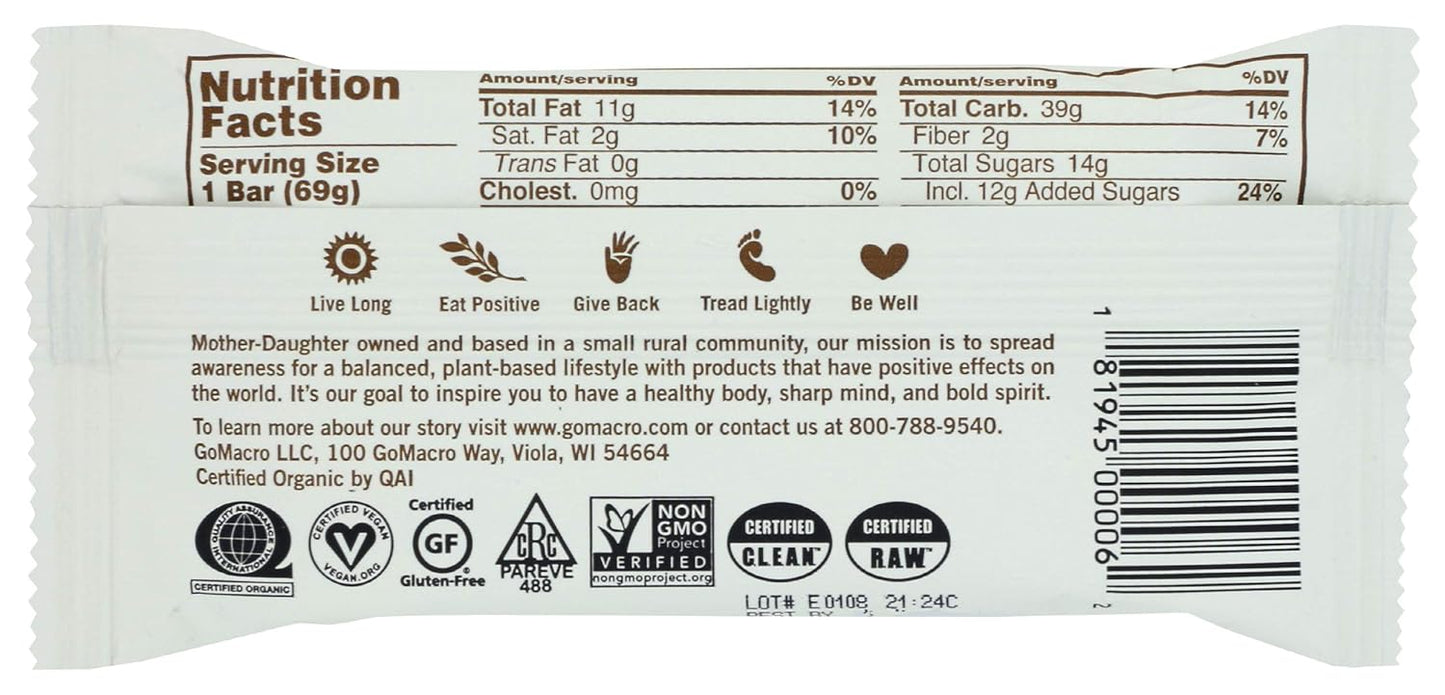 GoMacro Protein Pleasure Bar Peanut Butter Chocolate Chip - 2.4 oz, Pack of 5