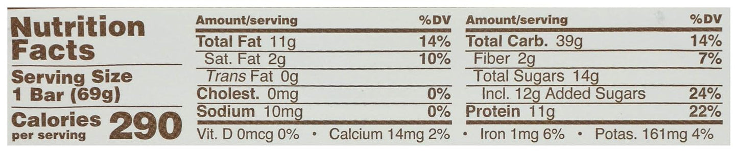 GoMacro Protein Pleasure Bar Peanut Butter Chocolate Chip - 2.4 oz, Pack of 5