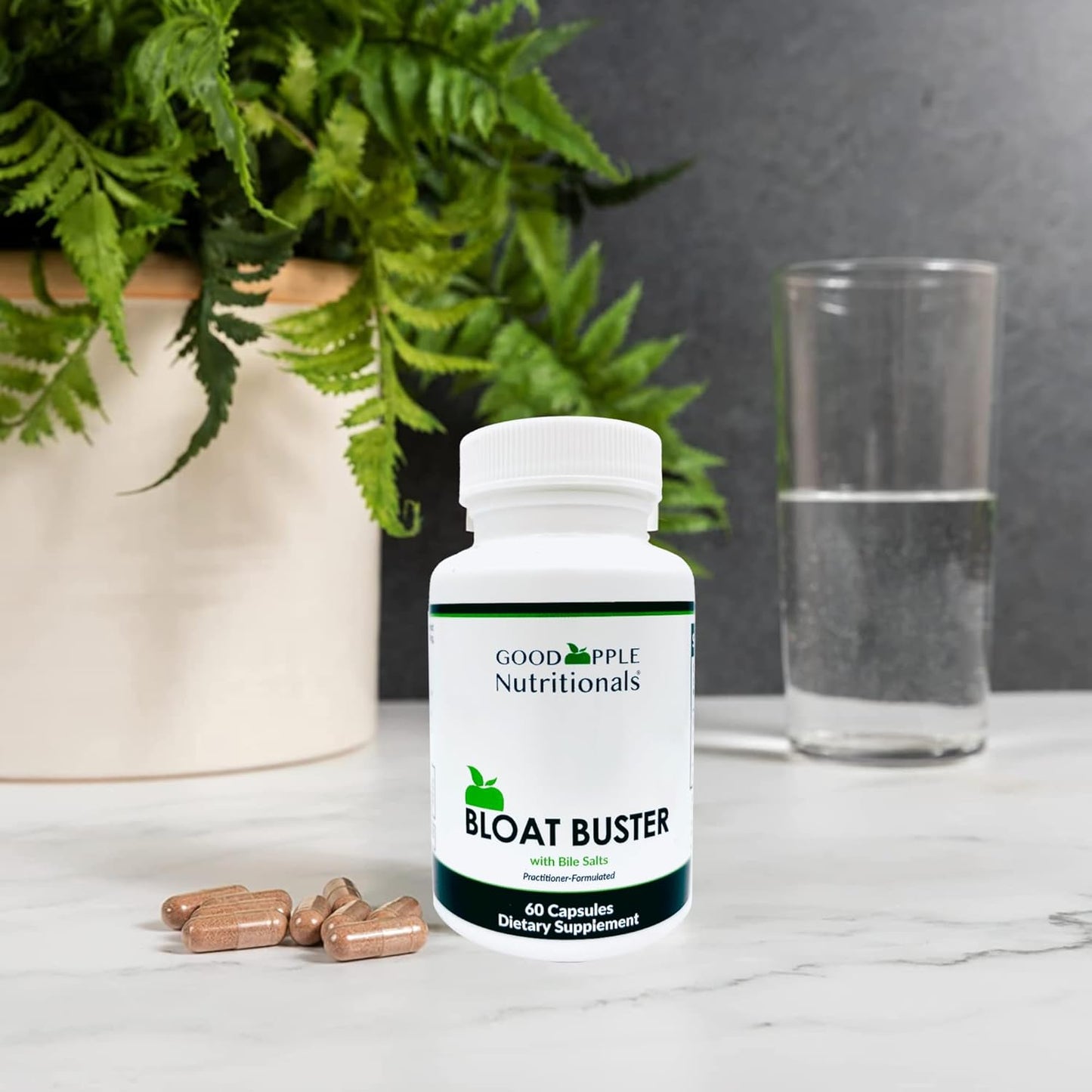 GOODAPPLE NUTRITIONALS Bloat Relief Supplement - Natural Digestive Health Aid with Enzymes and Probiotics