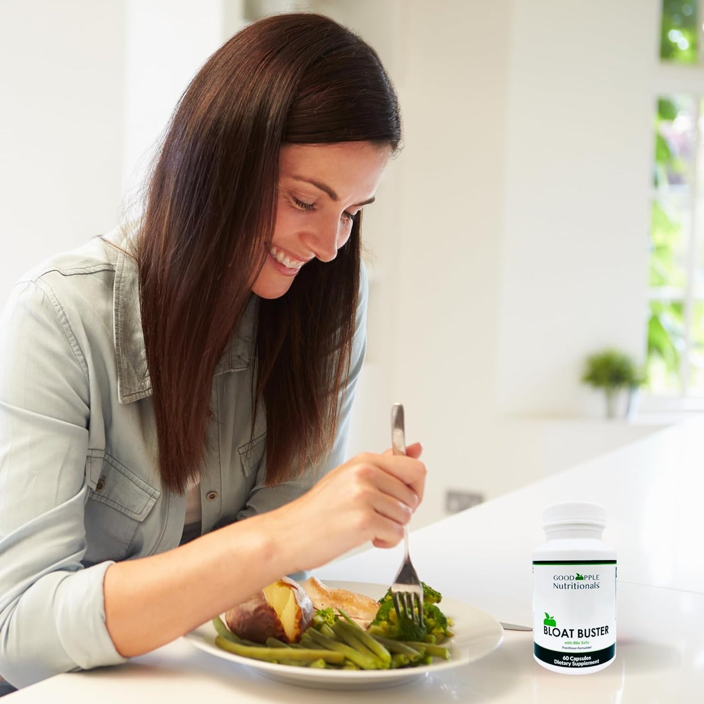 GOODAPPLE NUTRITIONALS Bloat Relief Supplement - Natural Digestive Health Aid with Enzymes and Probiotics