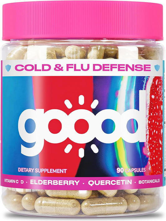 Goood Wellness Immunity Booster for Adults - Vitamin C, Zinc, Quercetin & Elderberry Supplements - Non-Allergenic, Gluten-Free, Non-GMO Immune Support