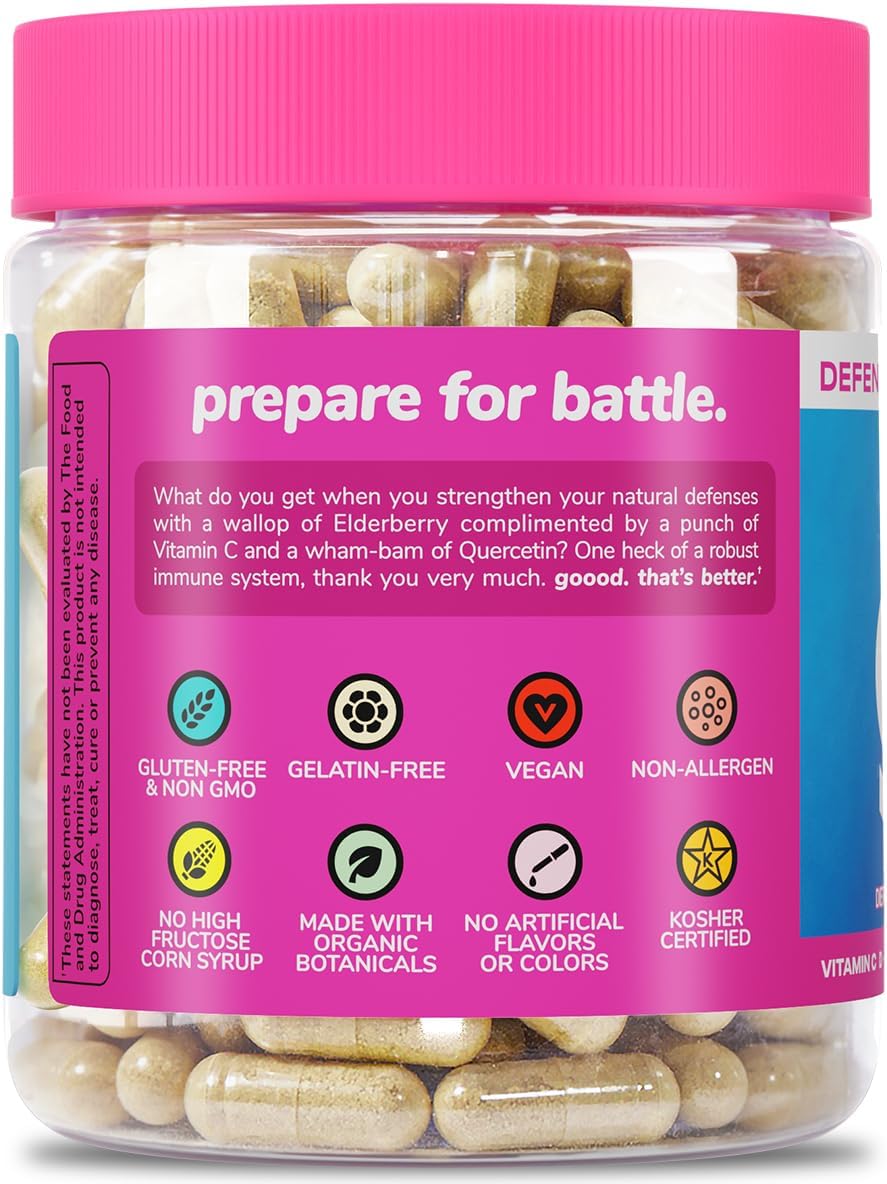 Goood Wellness Immunity Booster for Adults - Vitamin C, Zinc, Quercetin & Elderberry Supplements - Non-Allergenic, Gluten-Free, Non-GMO Immune Support