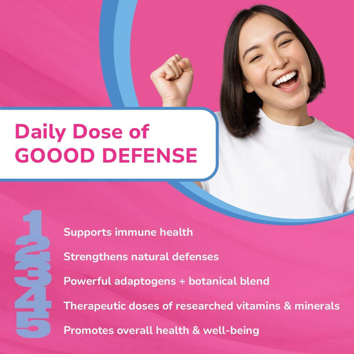 Goood Wellness Immunity Booster for Adults - Vitamin C, Zinc, Quercetin & Elderberry Supplements - Non-Allergenic, Gluten-Free, Non-GMO Immune Support