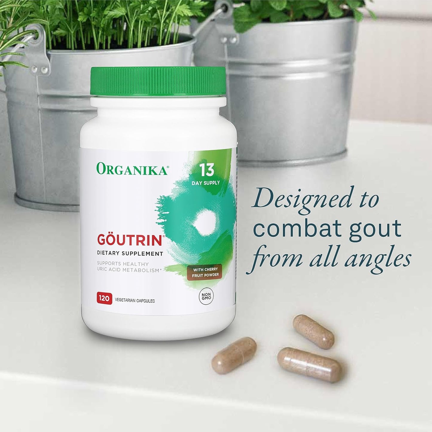 Goutrin Supplement - Supports Gout Symptom Relief, Improves Uric Acid Metabolism, Joint Health - 120 Vegetarian Capsules