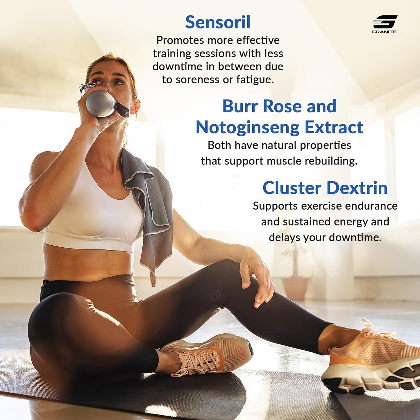 Granite Recovery Rainbow Candy Intra & Post-Workout Supplement - 10g Aminos, Electrolytes, Cluster Dextrin, Sensoril - Muscle Recovery & Growth - 20 Servings