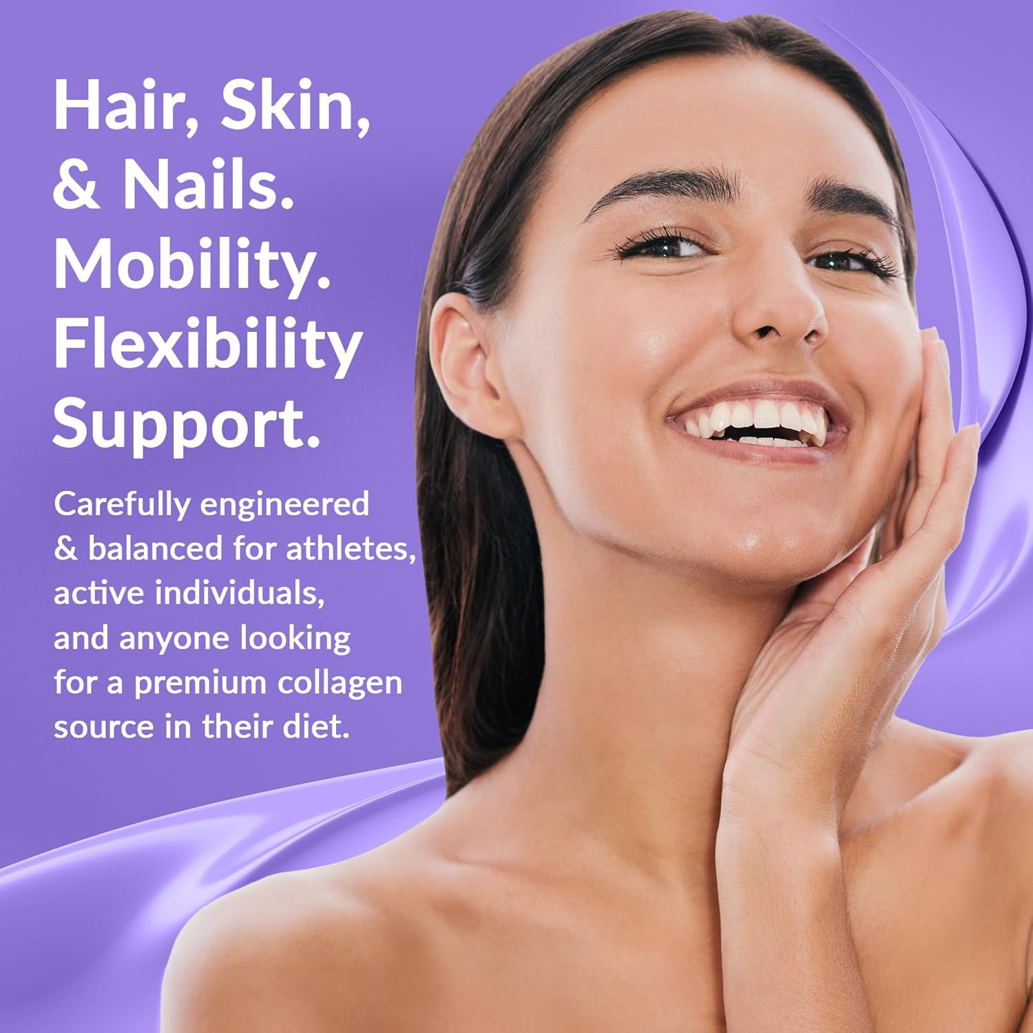 Granite Supplements Collagen Peptides Powder - Hair Skin Nails Vitamins Type I, II, III, V, X Hydrolyzed Collagen Peptides Nail Growth, Bone, Mobility, Joint Support - 16oz