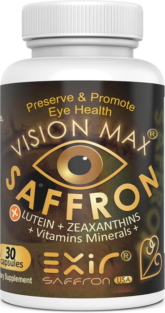 Grape Seed Antioxidant Capsules with Saffron Stigma Herb for Eye & Immune Support - 30 Capsules