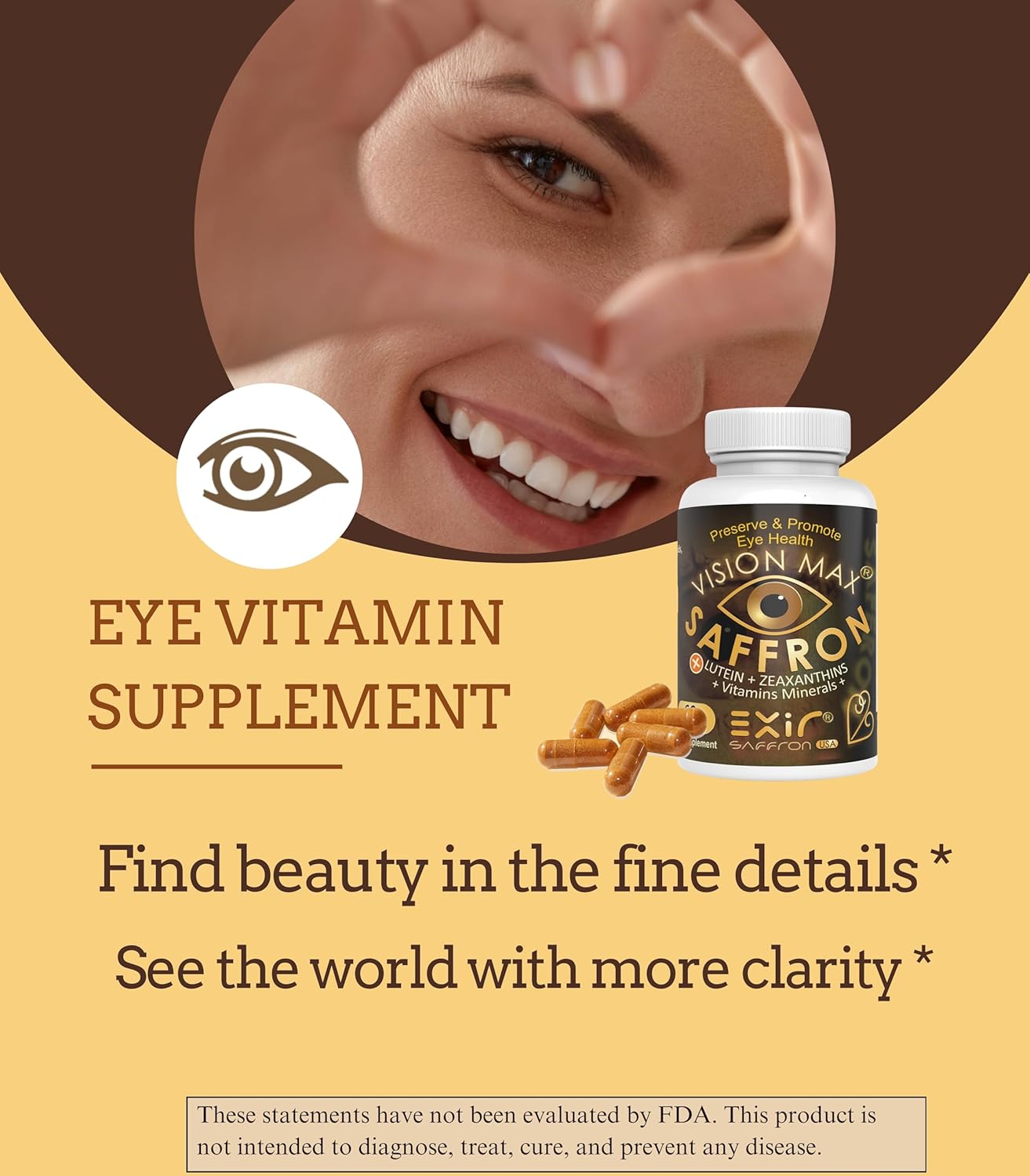 Grape Seed Antioxidant Capsules with Saffron Stigma Herb for Eye & Immune Support - 30 Capsules