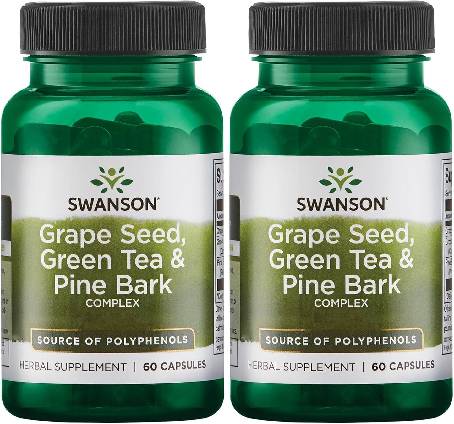 Grape Seed Green Tea & Pine Bark Complex: Heart & Cardiovascular Support Supplement - 120 Capsules for Immune Health & Antioxidant Boost