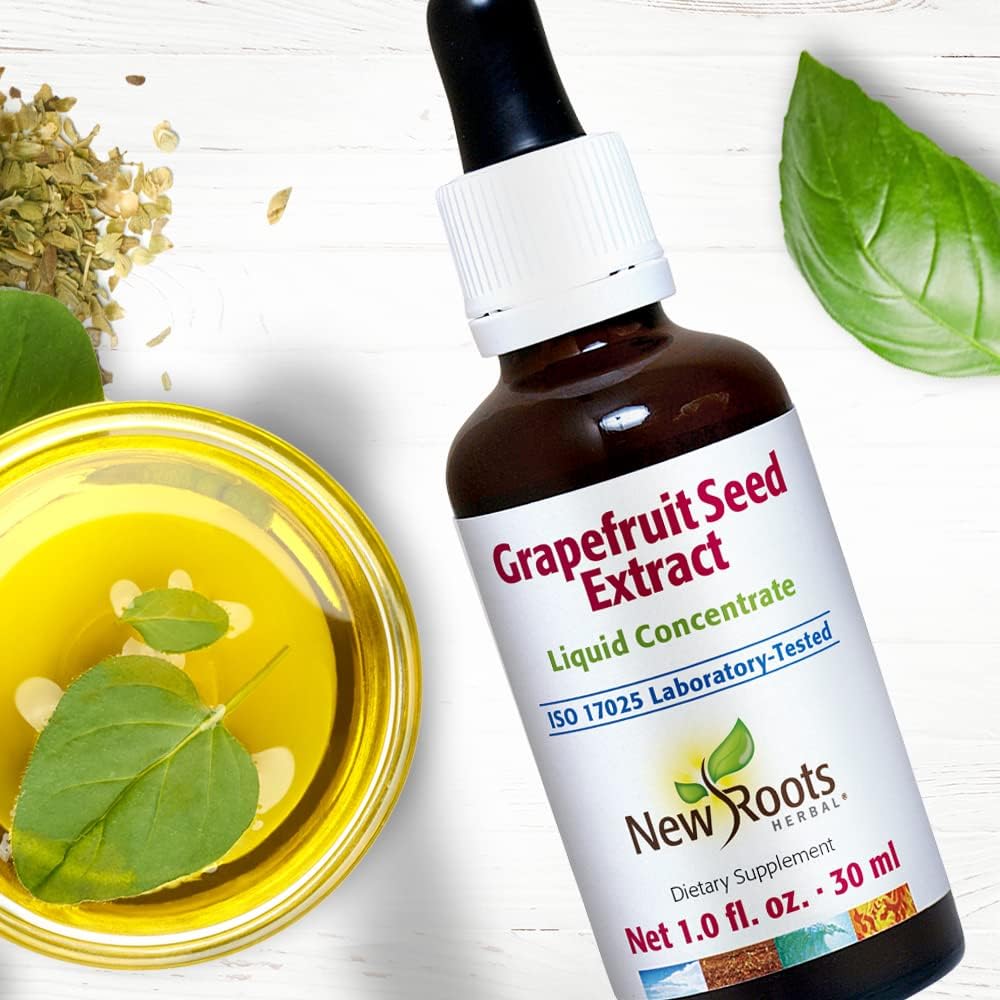 Grapefruit Seed Extract Liquid Concentrate (30 ml) by NEW ROOTS HERBAL - Supports Overall Health, Gluten Free, Non-GMO
