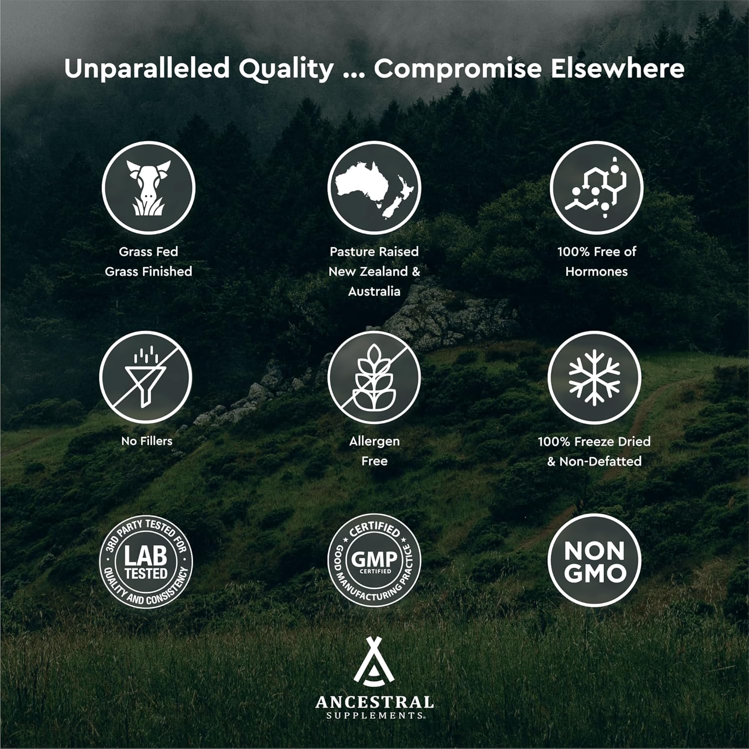 Grass Fed Beef Bone and Marrow Supplement for Skin, Oral Health, and Joint Support - 3000mg, Non GMO Whole Bone Extract - 180 Capsules