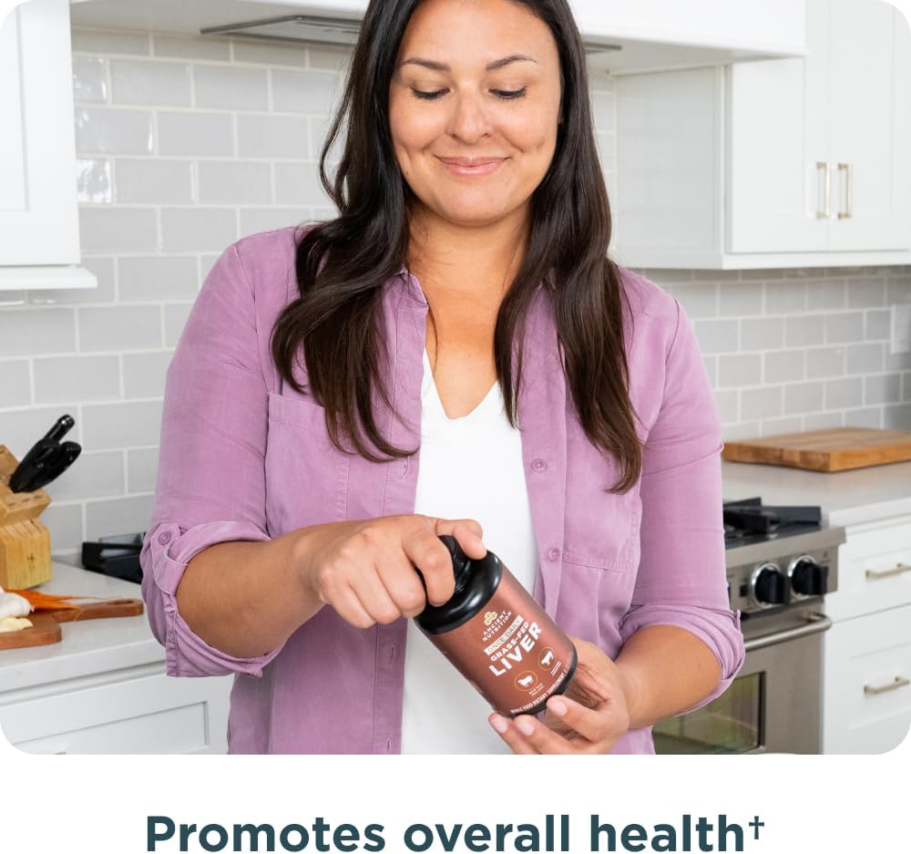 Grass-Fed Beef & Lamb Organ Complex Capsules for Healthy Blood, Gut, and Liver - Ancient Nutrition Organ Supplements, 30 Ct