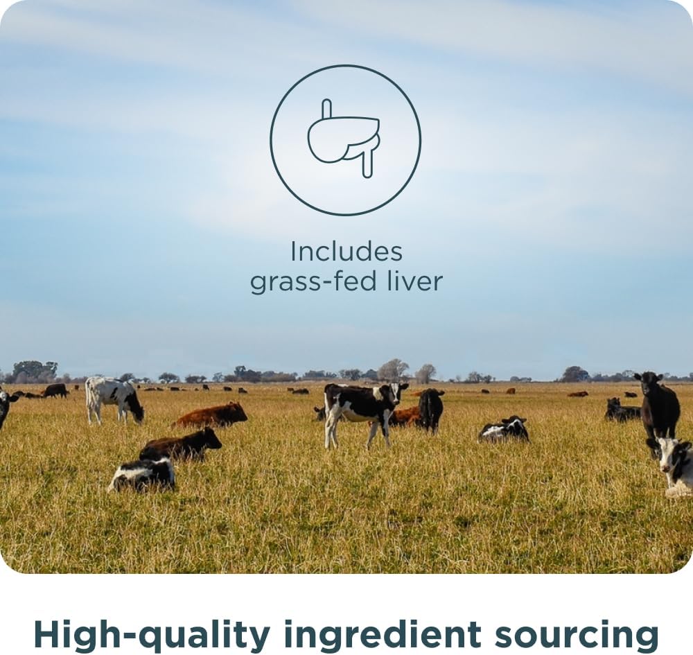 Grass-Fed Beef & Lamb Organ Complex Capsules for Healthy Blood, Gut, and Liver - Ancient Nutrition Organ Supplements, 30 Ct