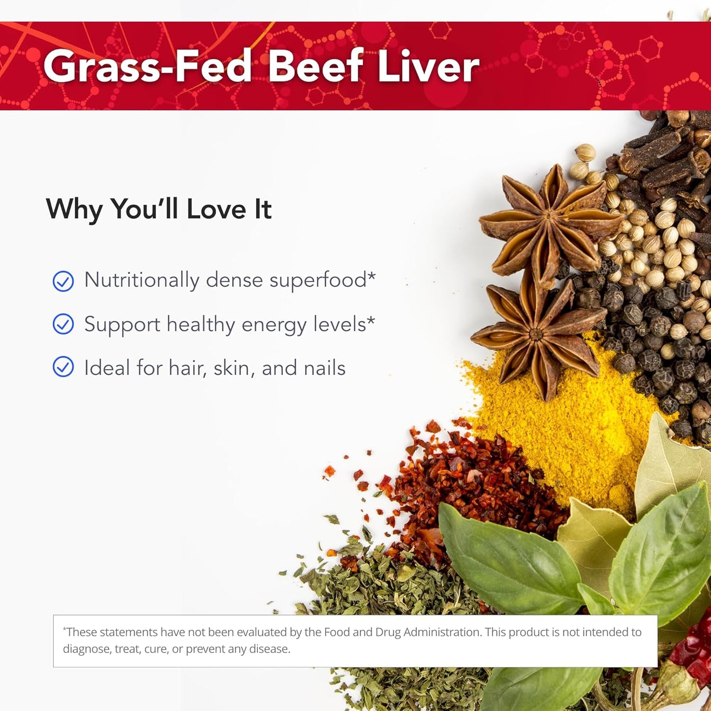 Grass-Fed Beef Liver Capsules - 150 Count - Rich in Iron, Vitamin A & B12 - Non-GMO with No Additives - 30 Servings