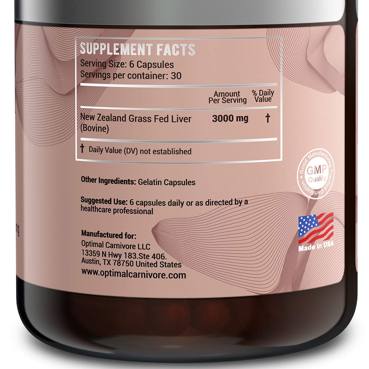 Grass Fed Beef Liver Capsules - Premium Desiccated Liver Supplement