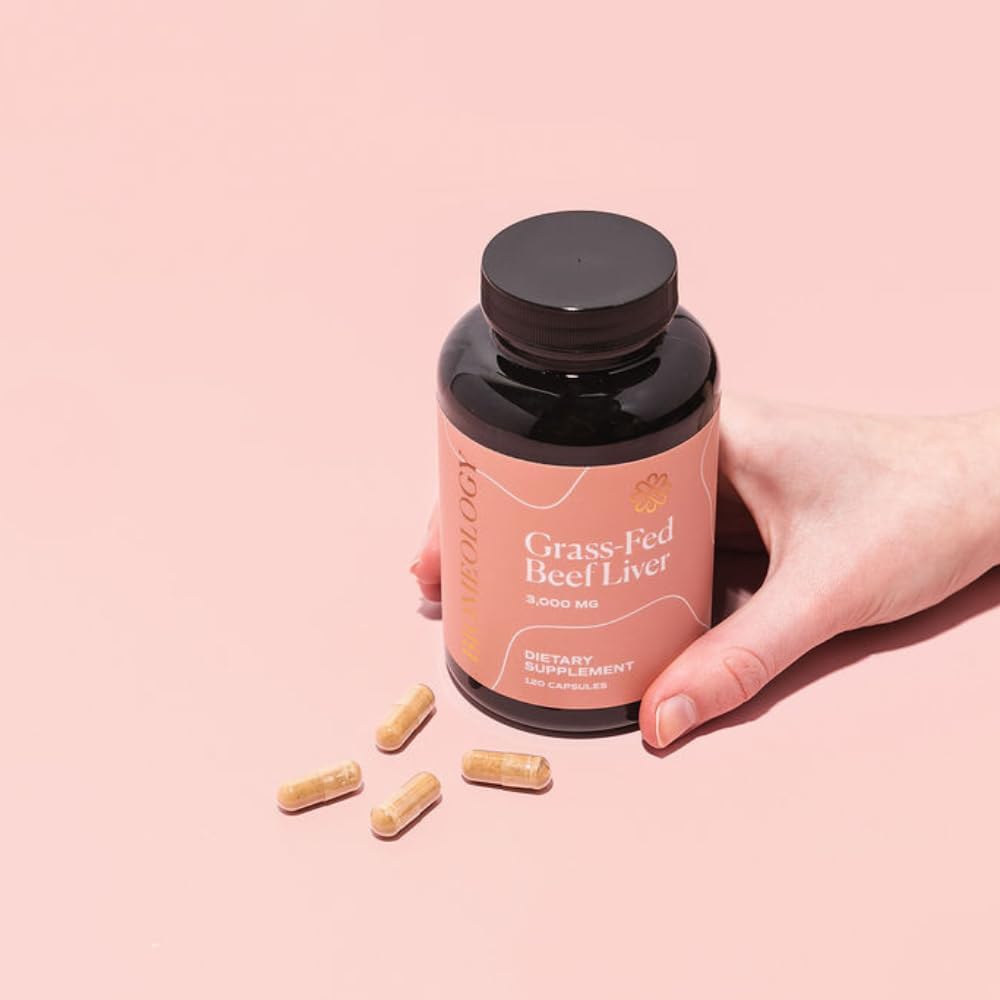 Grass-Fed Beef Liver Capsules (120 Pills, 750mg) for Wellness & Fertility - High in B12, CoQ10, B Vitamins & Amino Acids