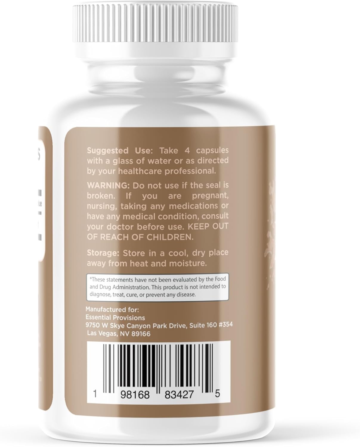 Grass-Fed Beef Liver Capsules, 3,000mg per Serving, 120 Count - Essential Provisions