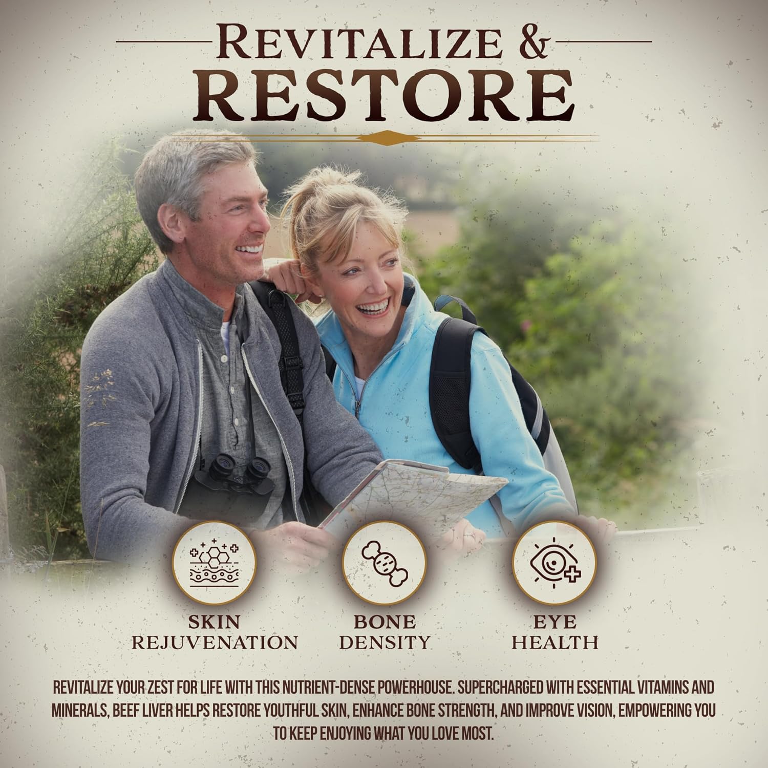 Grass Fed Beef Liver Capsules for Energy, Clarity & Mood - 45 Day Supply, 100% Pasture-Raised & Hormone-Free - 180 Pills