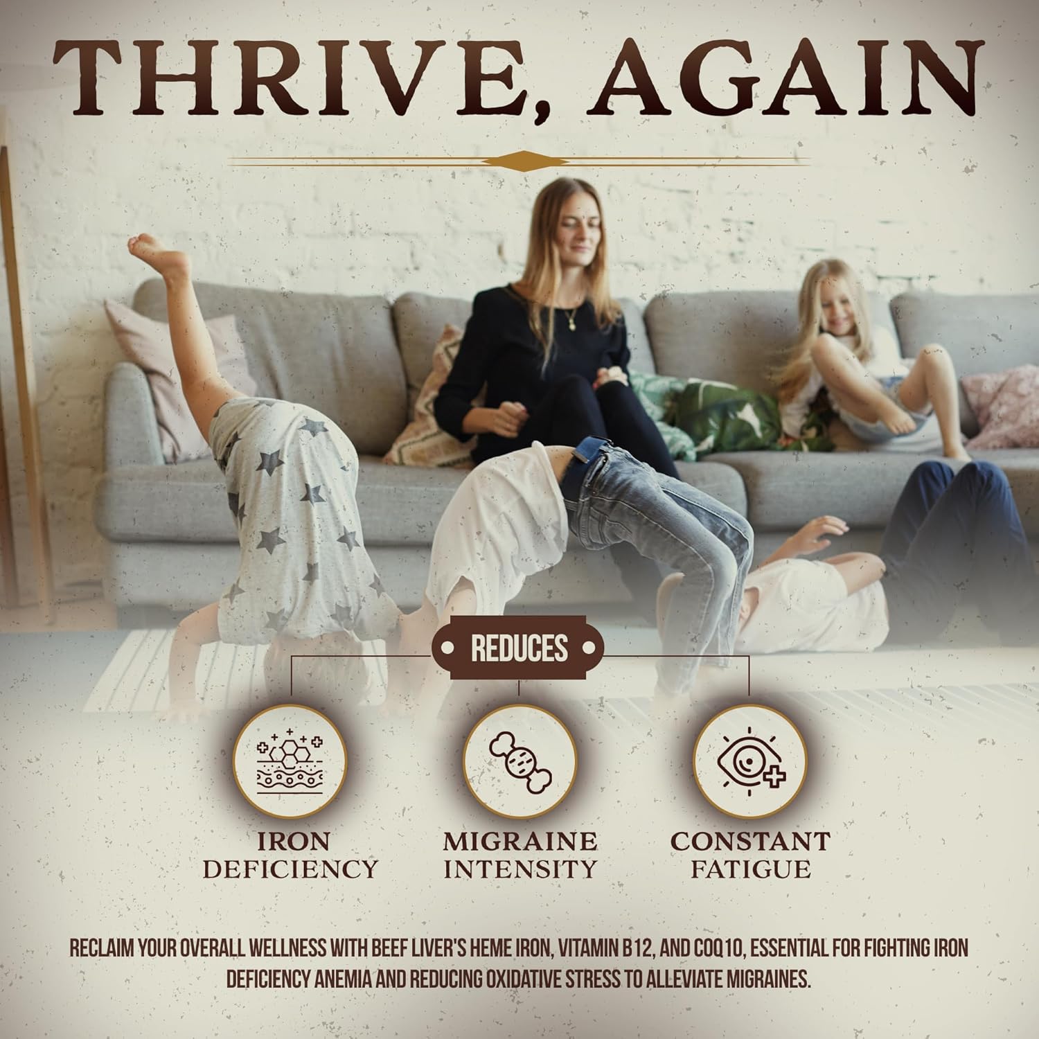 Grass Fed Beef Liver Capsules for Energy, Clarity & Mood - 45 Day Supply, 100% Pasture-Raised & Hormone-Free - 180 Pills