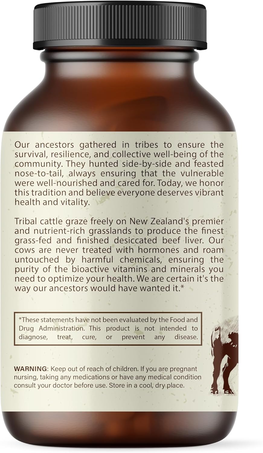 Grass Fed Beef Liver Capsules for Energy, Clarity & Mood - 45 Day Supply, 100% Pasture-Raised & Hormone-Free - 180 Pills
