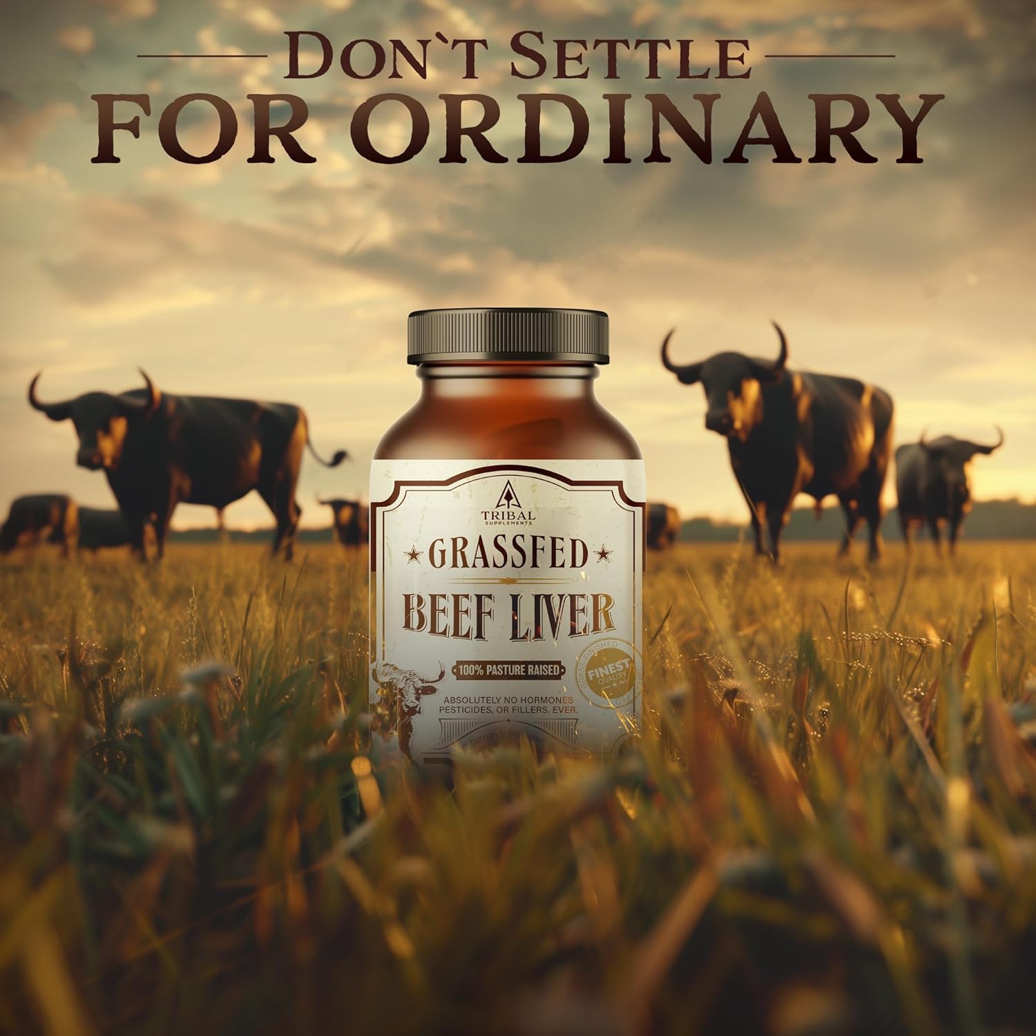Grass Fed Beef Liver Capsules for Energy, Clarity & Mood - 45 Day Supply, 100% Pasture-Raised & Hormone-Free - 180 Pills