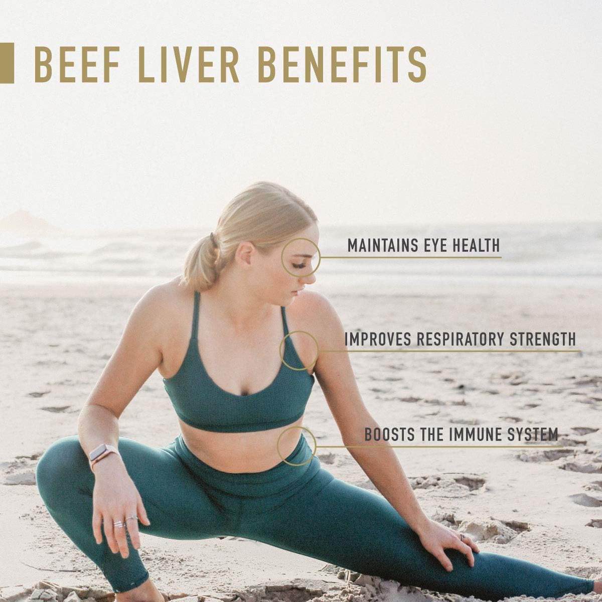 Grass-Fed Beef Liver Capsules for Natural Energy Boost (180ct) from New Zealand Bovine - Enviromedica Freeze Dried with Preformed Vitamin A