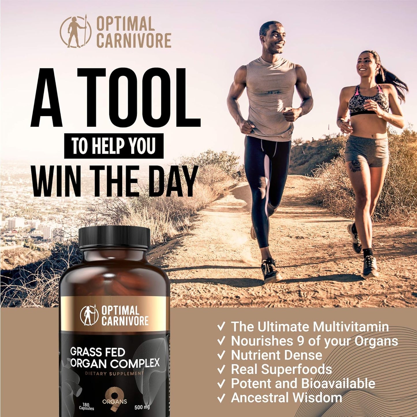 Grass-Fed Beef Organ Supplement for Men & Women - 9 Organ Complex, Including Liver, Brain, Thymus, Lung, Gallbladder